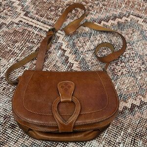 Patricia Nash Brown Saddle Bag
